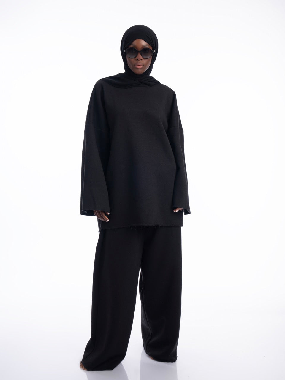 ENSEMBLE JOGGING NOIR - 100% Coton