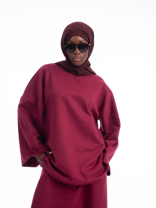 ENSEMBLE DE JOGGING ROUGE - 100% coton