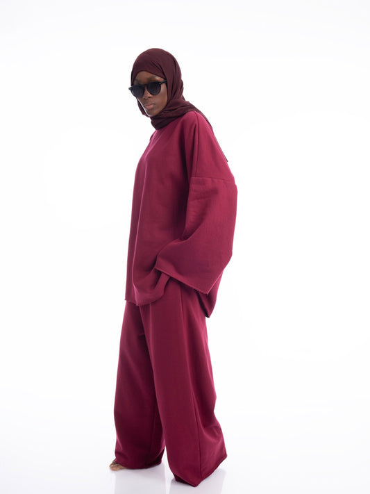 ENSEMBLE DE JOGGING ROUGE - 100% coton